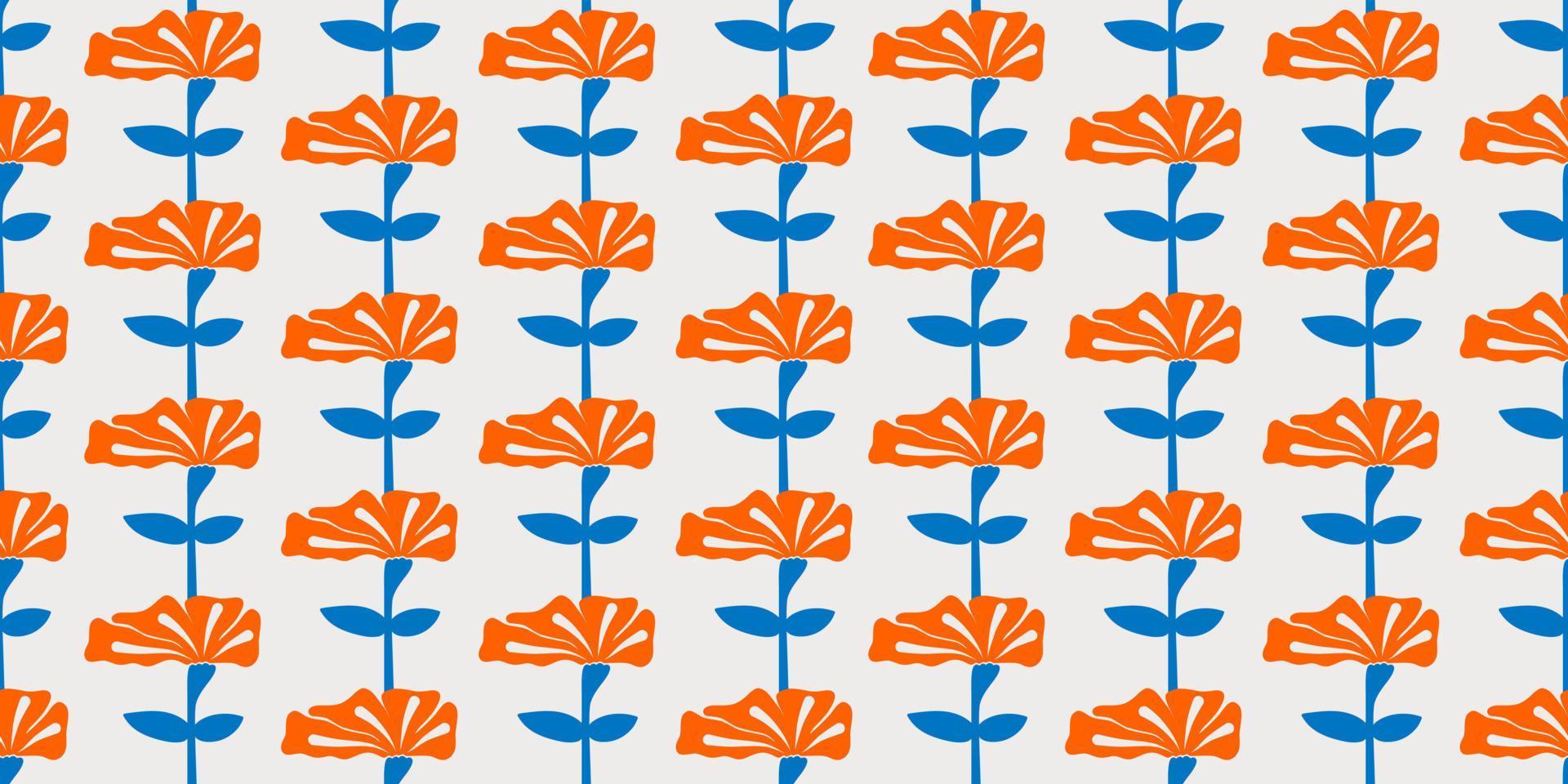 Floral seamless pattern design. Hand drawn colorful flowers on grey background. Ornate vector florals for stationery, textile design.