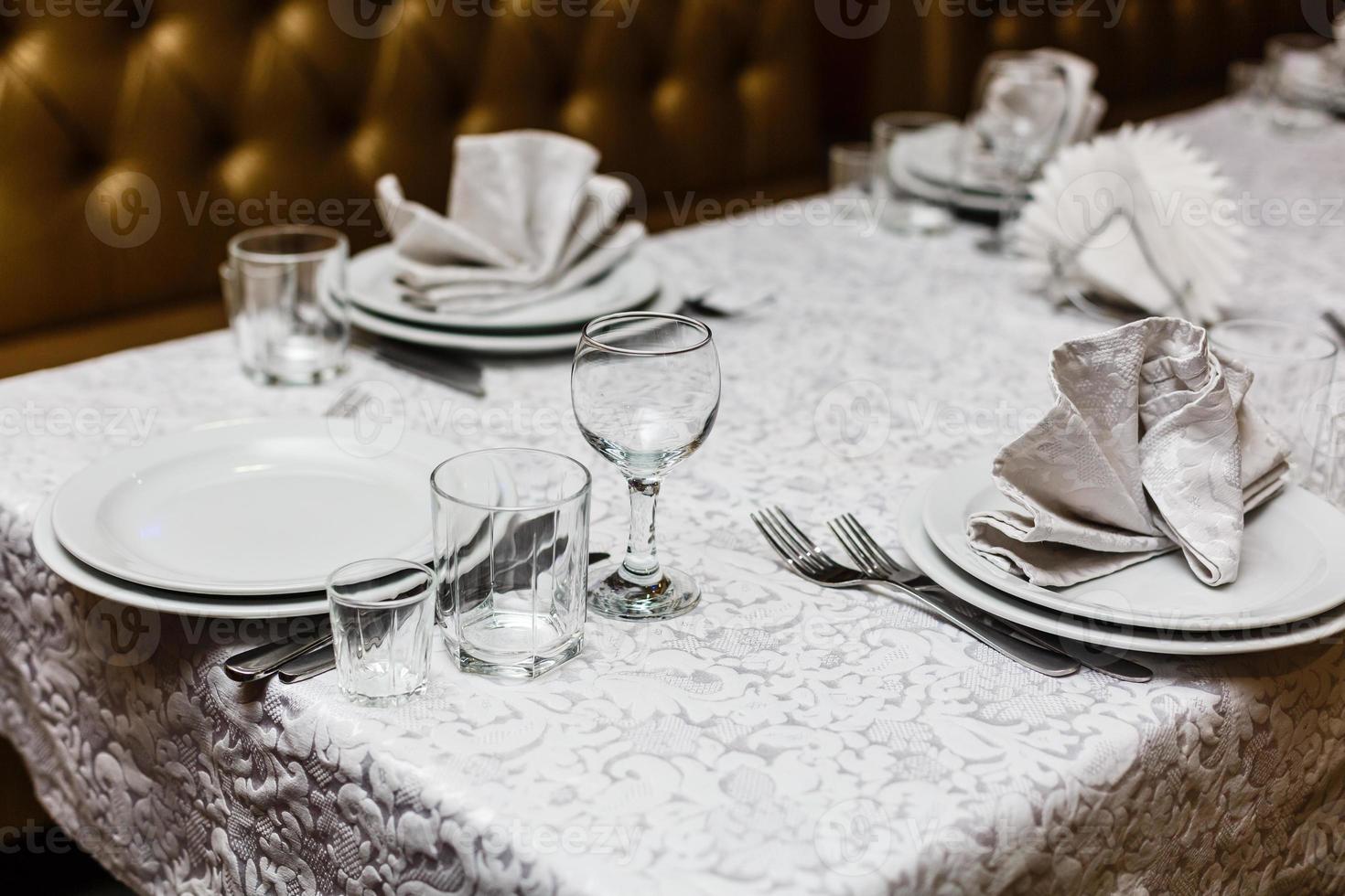 Close up detail of served table photo