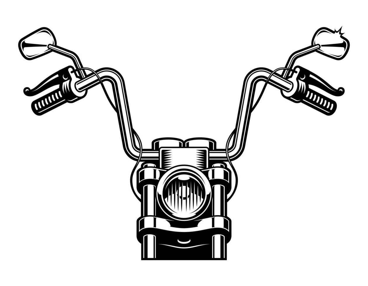 ilustración vectorial de un manillar de motocicleta vector