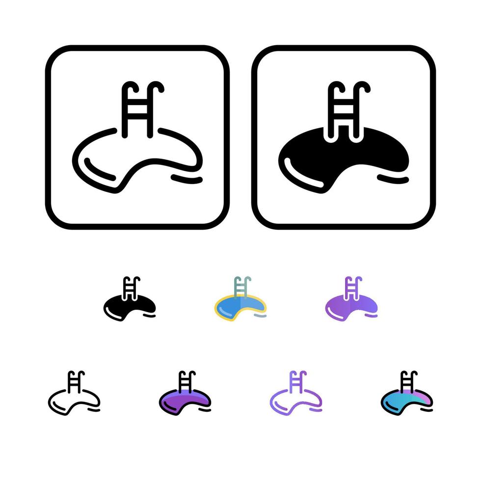 Flat illustration on a theme swimming pool vector