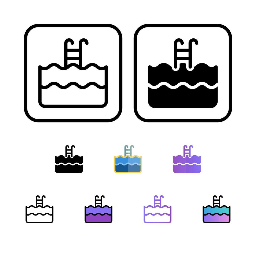 Flat illustration on a theme swimming pool vector