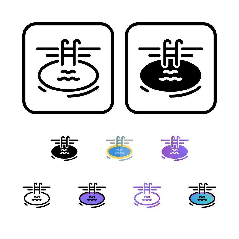 Flat illustration on a theme swimming pool vector