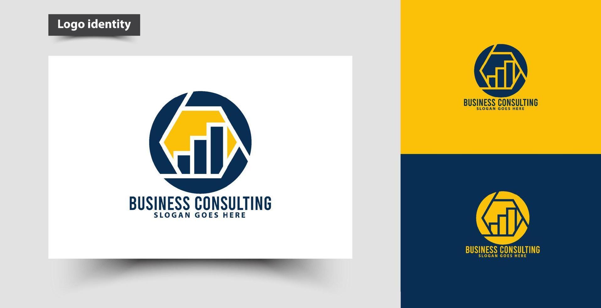 business consulting finance company logo vector