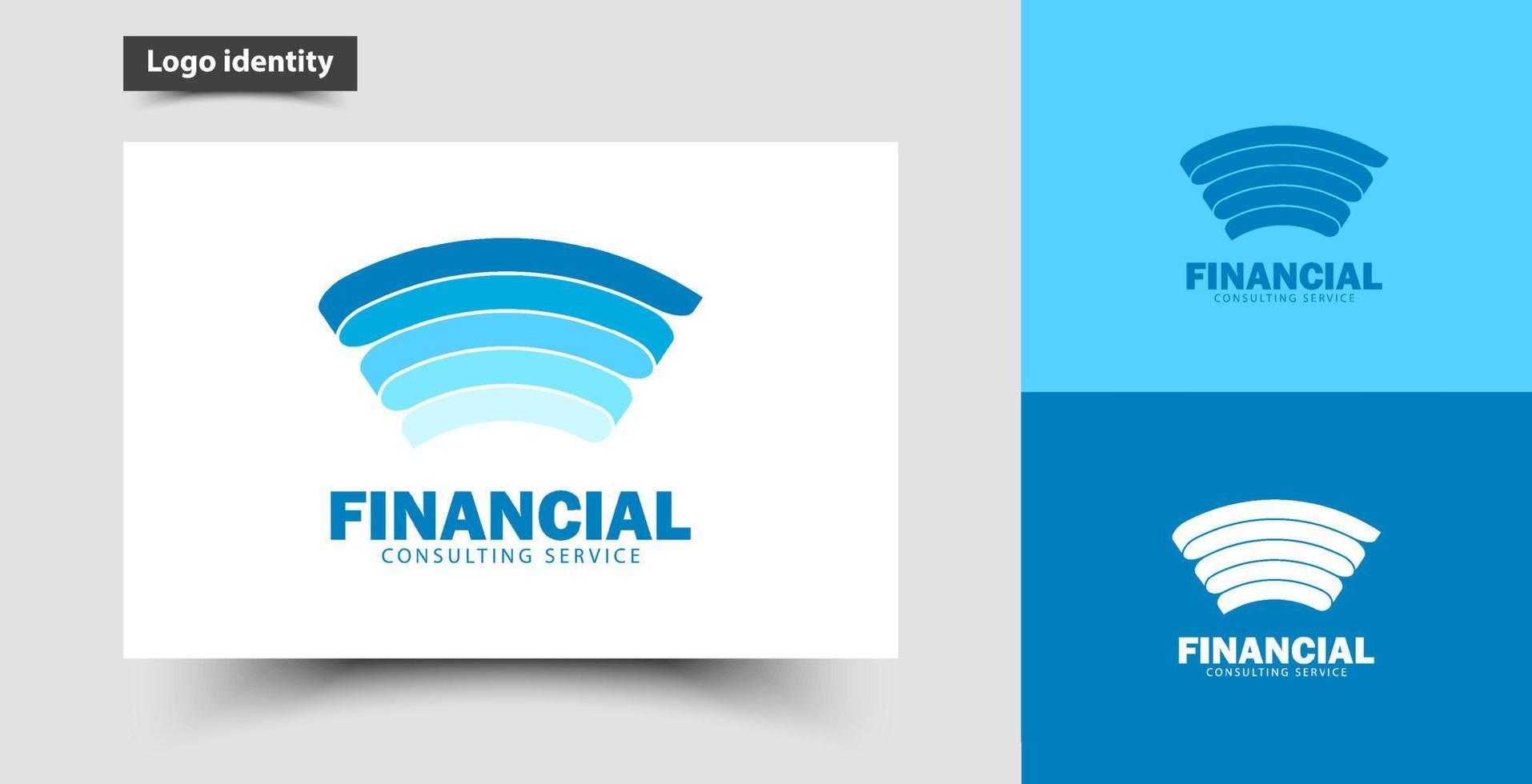 plantilla de logotipo de empresa de servicios de consultoría financiera vector