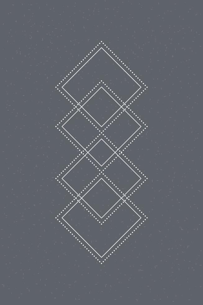 Poster Graphic Minimalist Design Template Boho Simple Monochrome Graphic Design vector