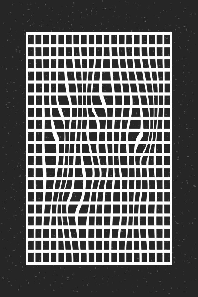 Poster Graphic Minimalist Design Template Boho Simple Monochrome Graphic Design vector