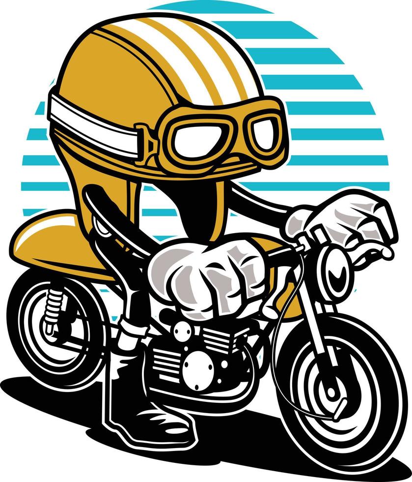 caferacer casco ilustración vector diseño