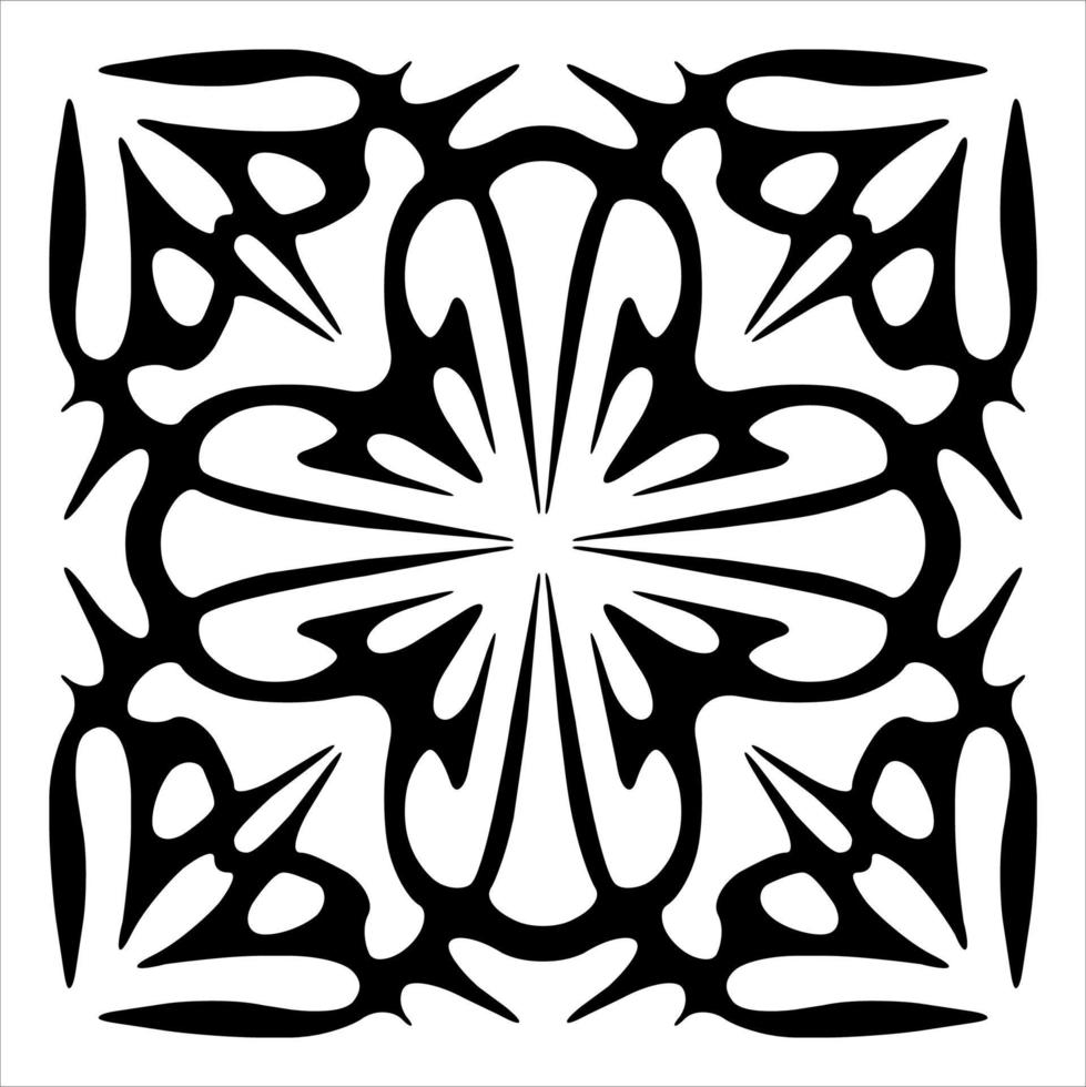 Seamless vector pattern in geometric ornament style.Tile Ornament. Vector illustration of symmetrical pattern mosaic
