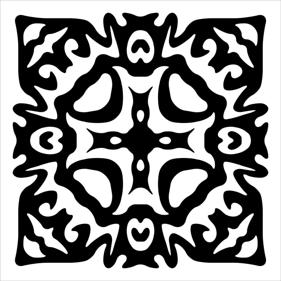 Seamless vector pattern in geometric ornament style.Tile Ornament. Vector illustration of symmetrical pattern mosaic