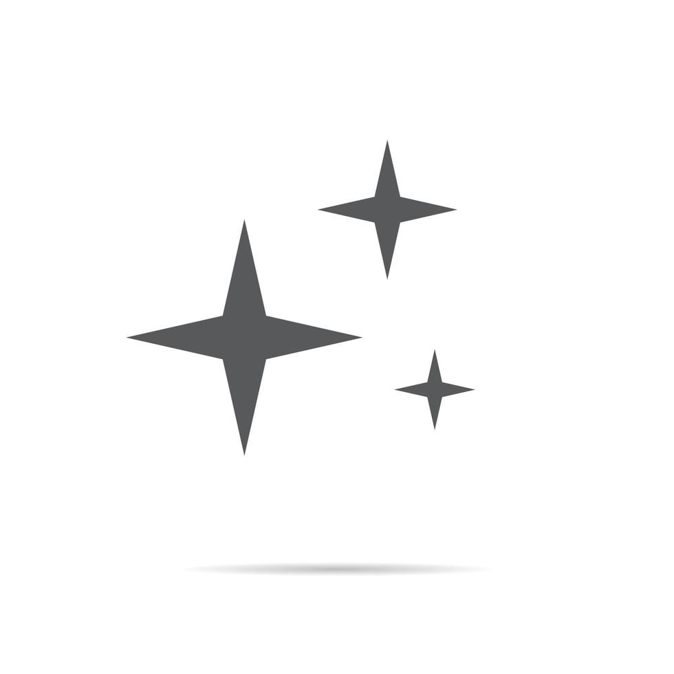 Clean star icon vector in flat style