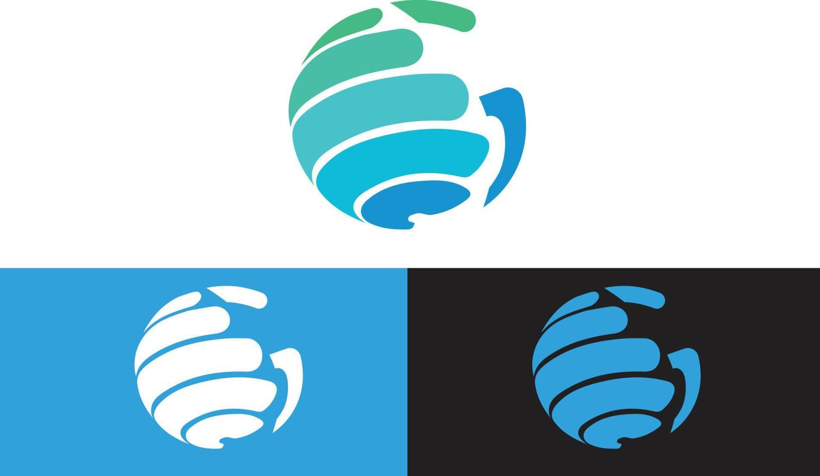 diseño de logotipo 3d realista bola círculo juego detallado globo moderno vector