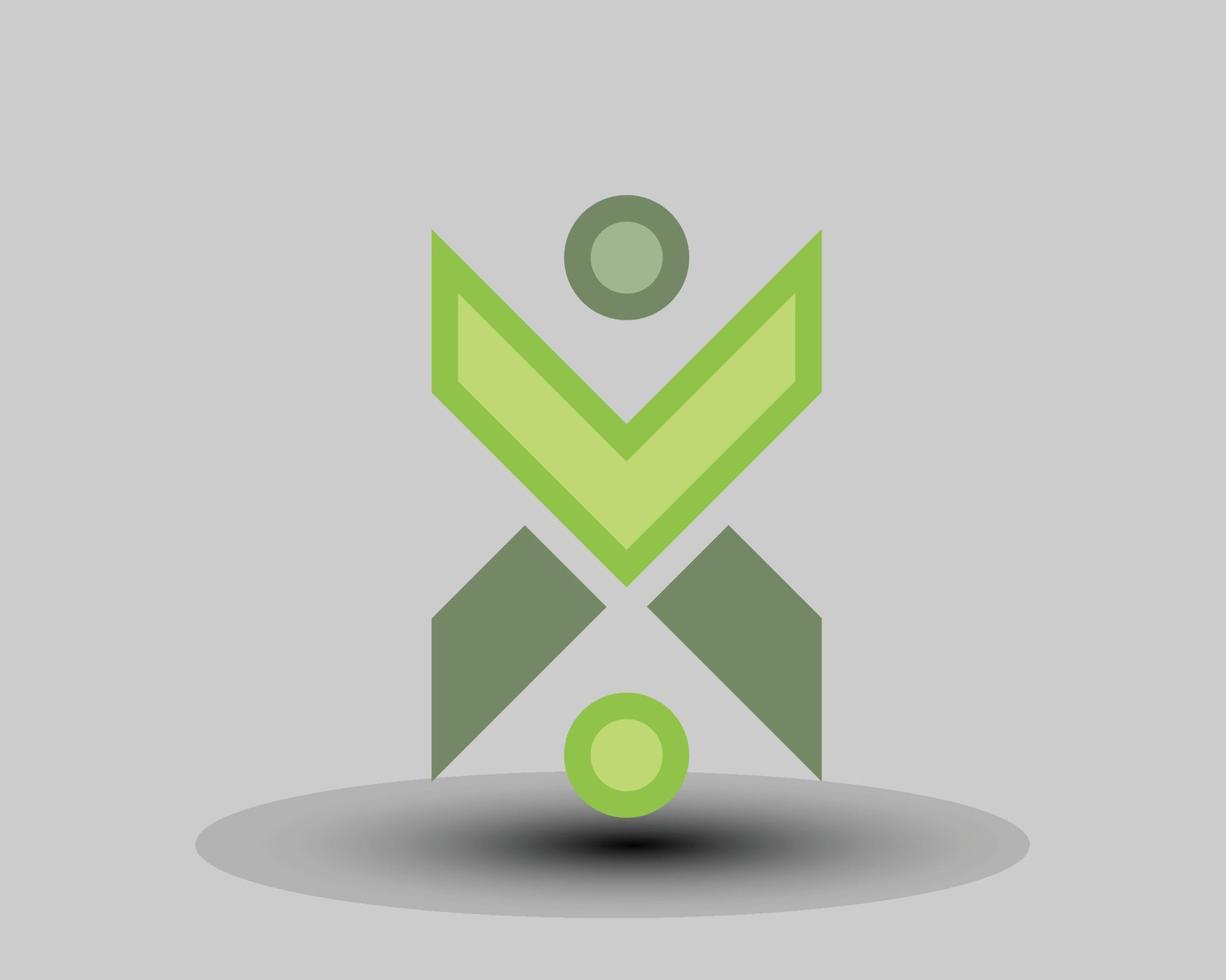 realistic 3d logo design ball circle gaming detailed modern x vector
