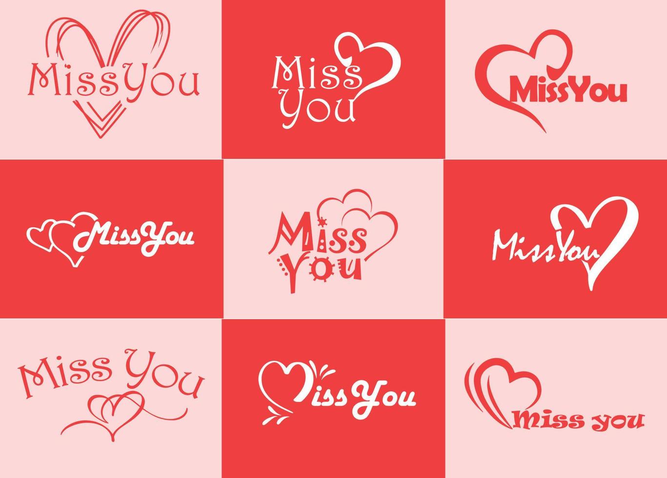 missing quote word letter heart romance valentine pink red vector