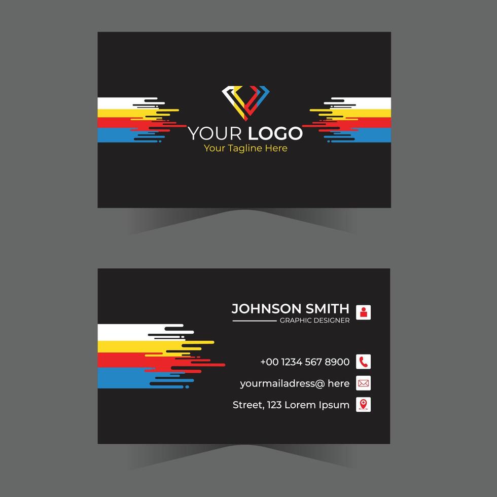 Modern professional business card design vector