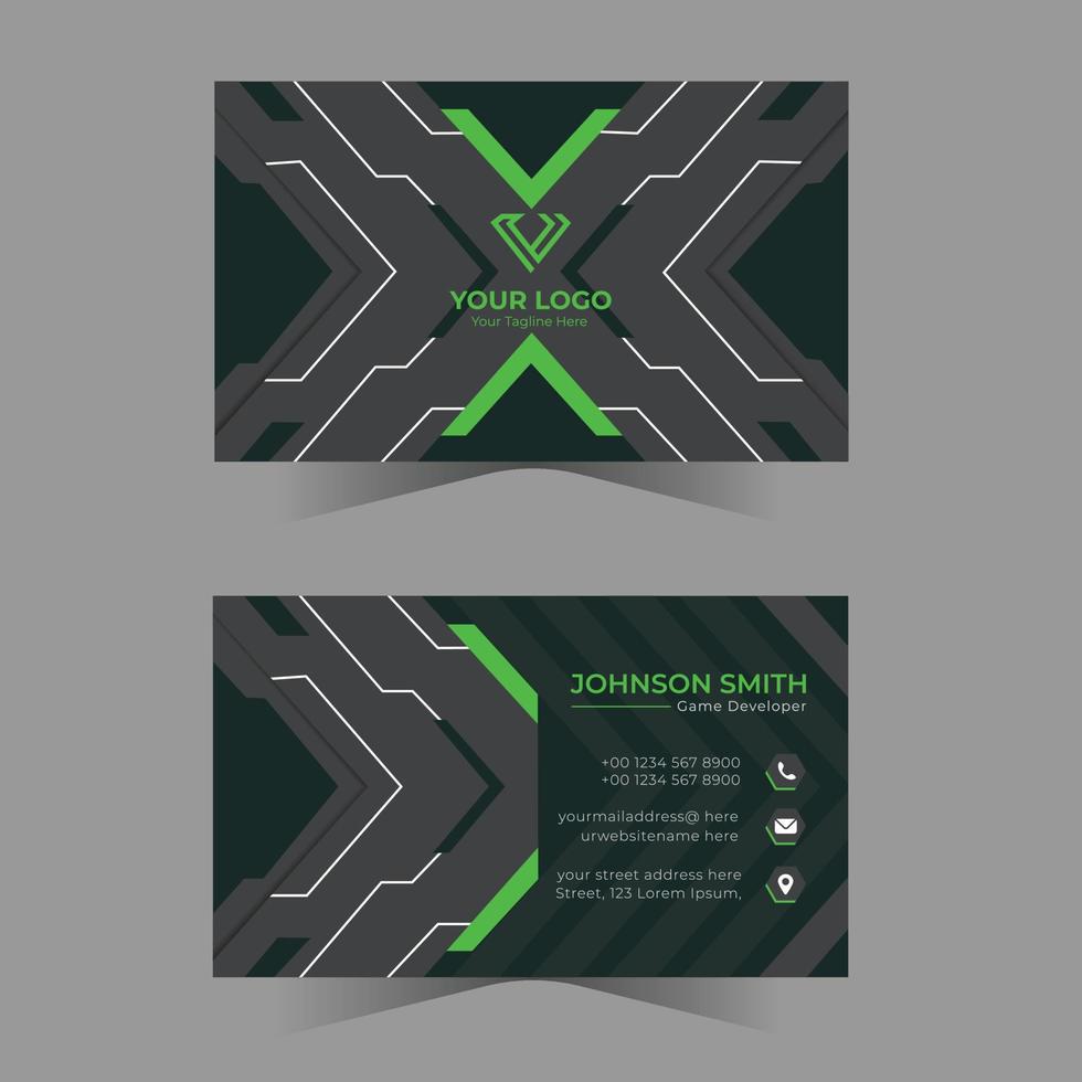 Modern professional business card design vector