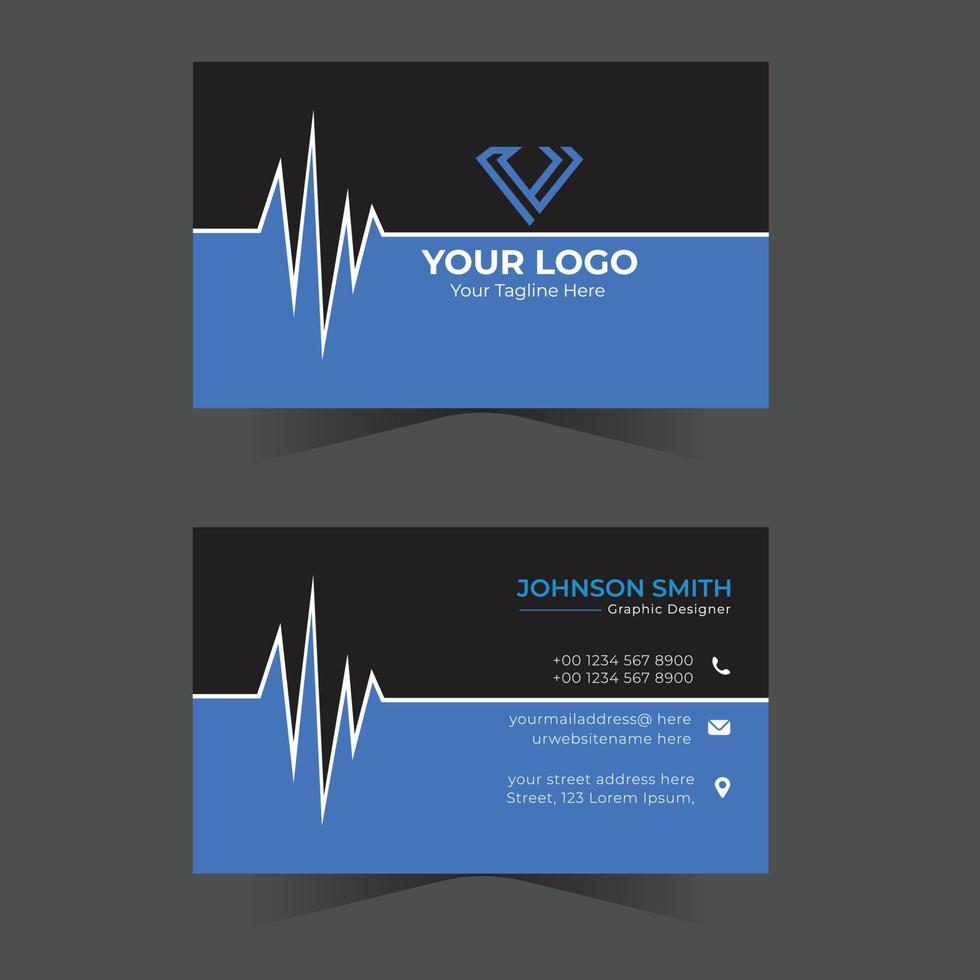 Modern professional business card design vector