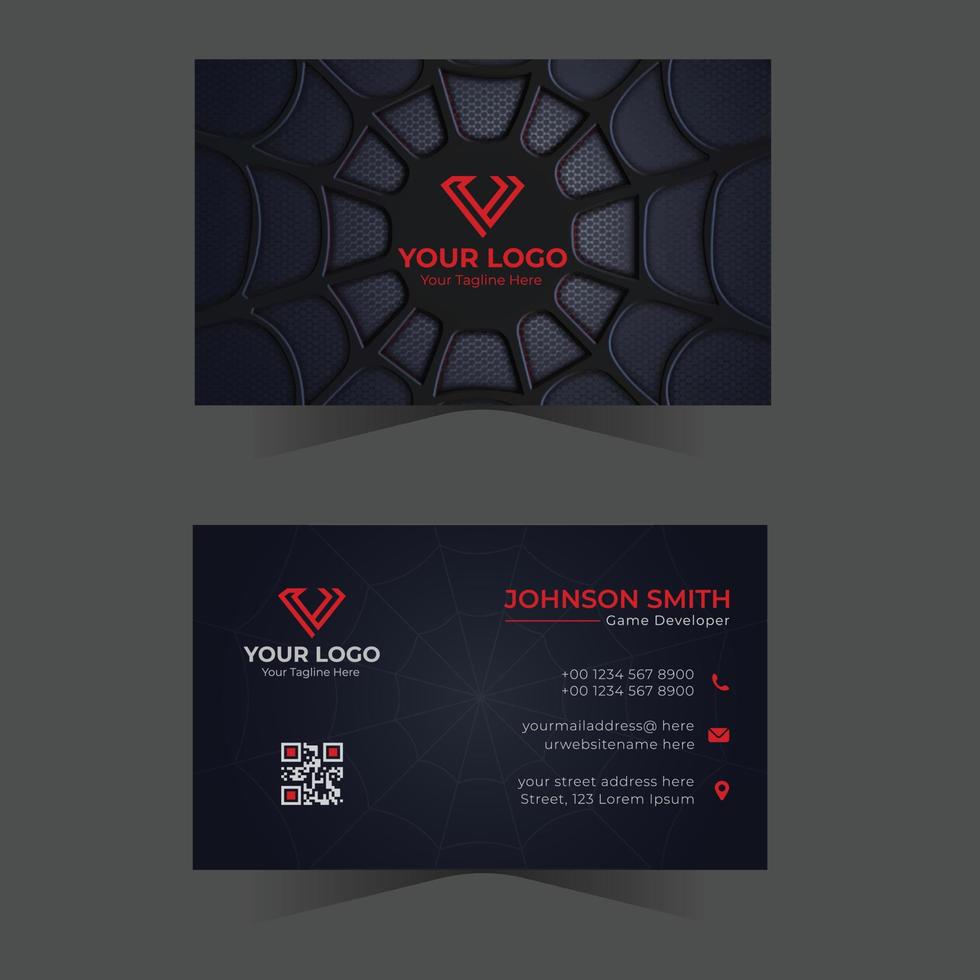 Modern professional business card design vector