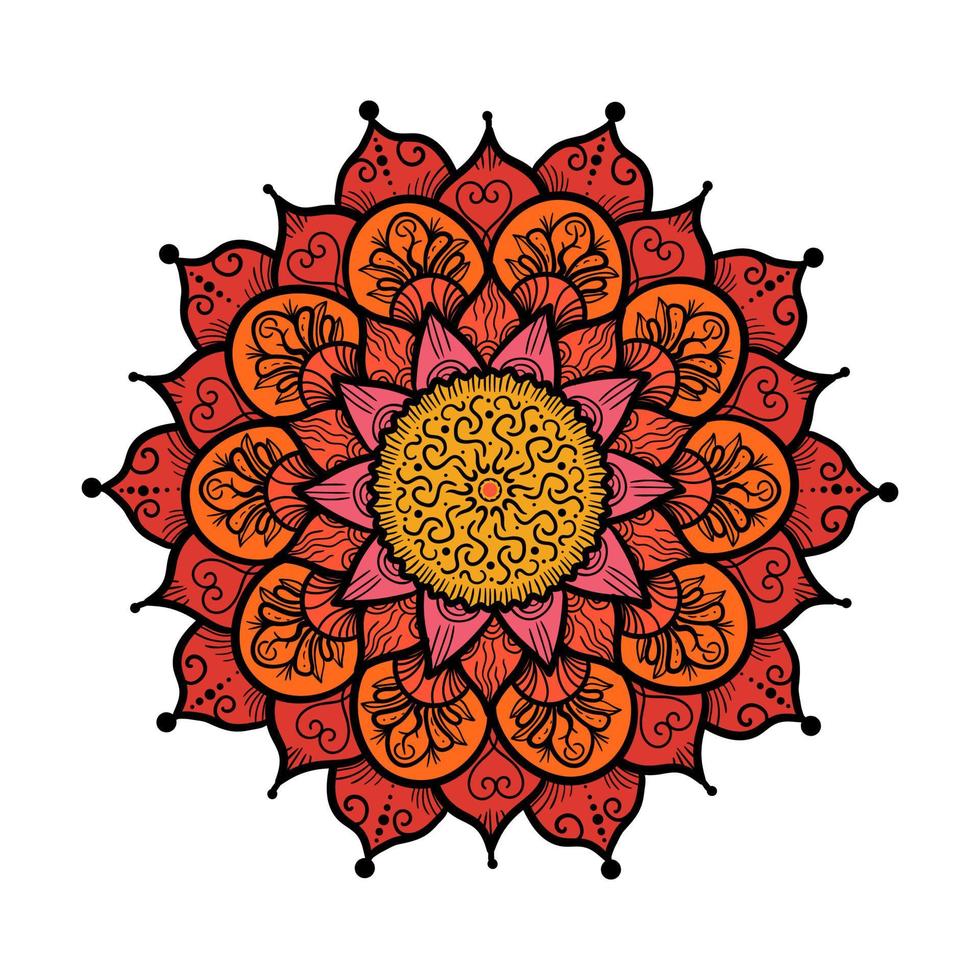 Mandala Line Template vector