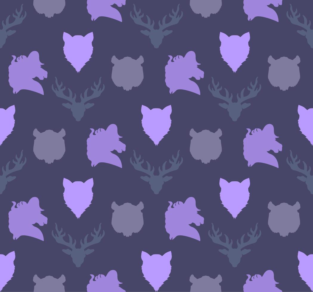 Wildlife seamless pattern vector