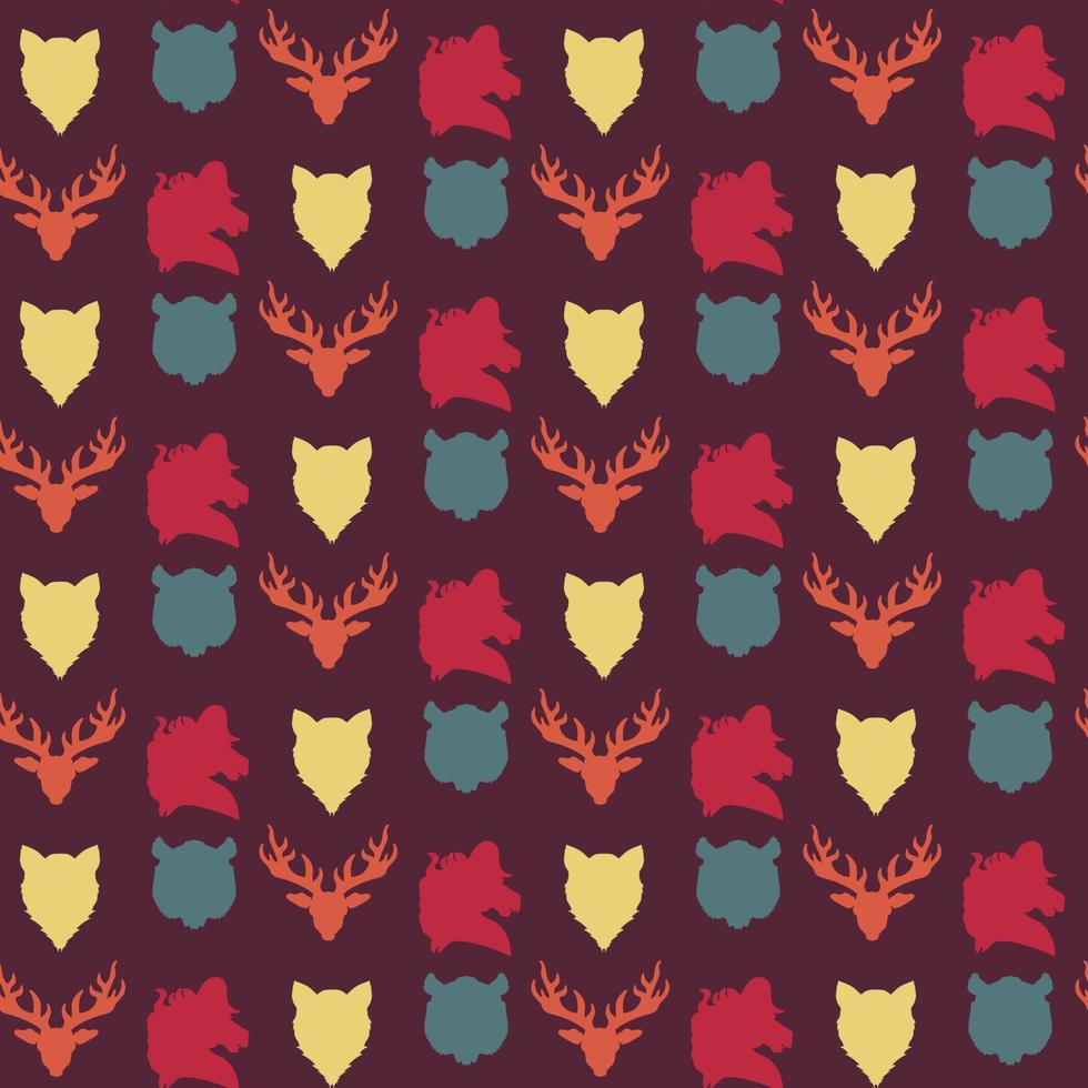 Wildlife seamless pattern vector