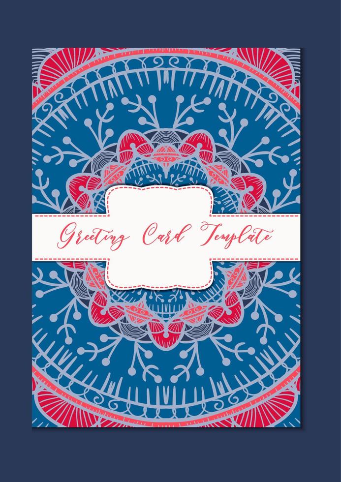 Mandala vintage template card vector
