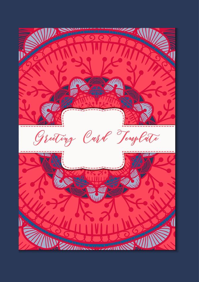 Mandala vintage template card vector