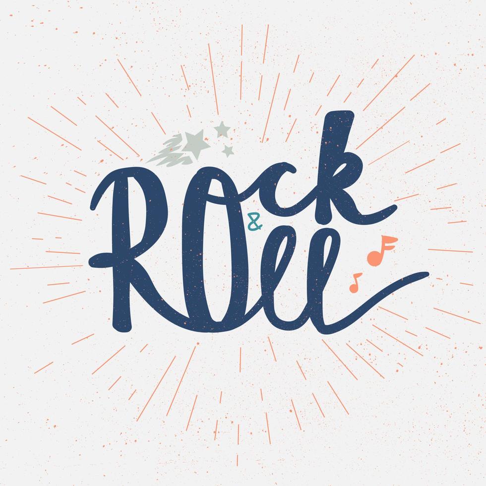 Rock and Roll Lettering vector