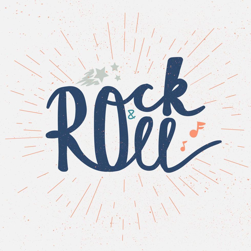 letras de rock and roll vector