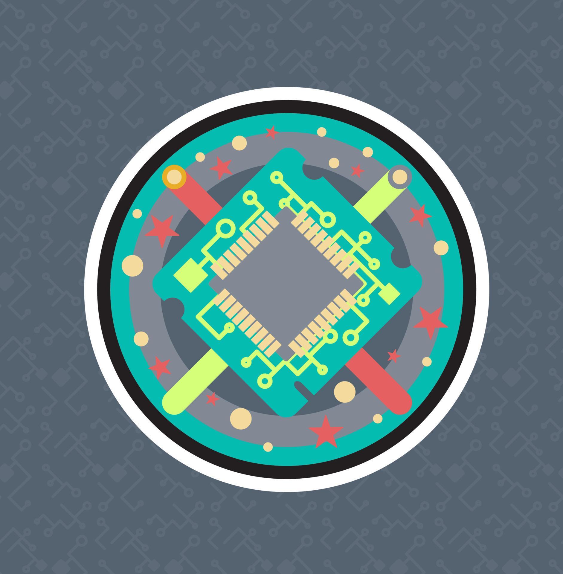 Computer Processor Chip 17460494 Vector Art at Vecteezy