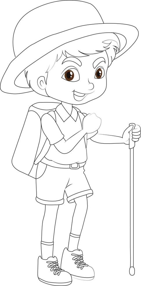 cartoon coloring page vector