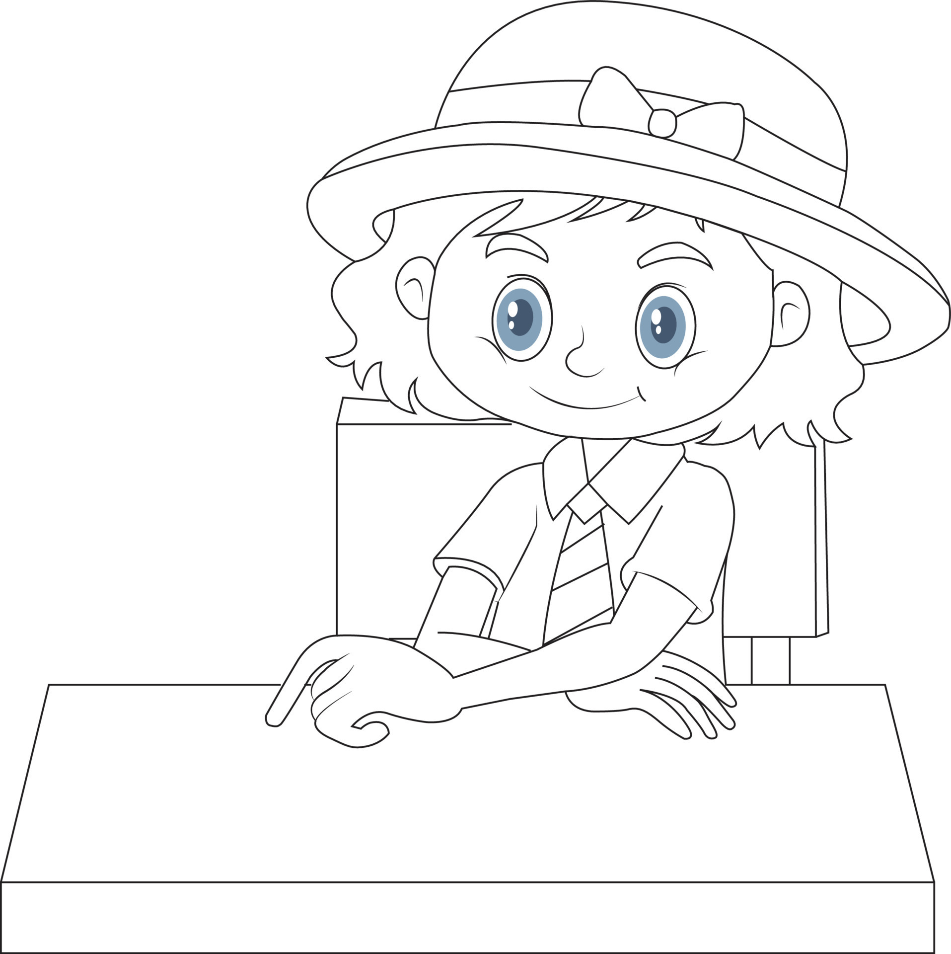 cartoon coloring page 17460521 Vector Art at Vecteezy