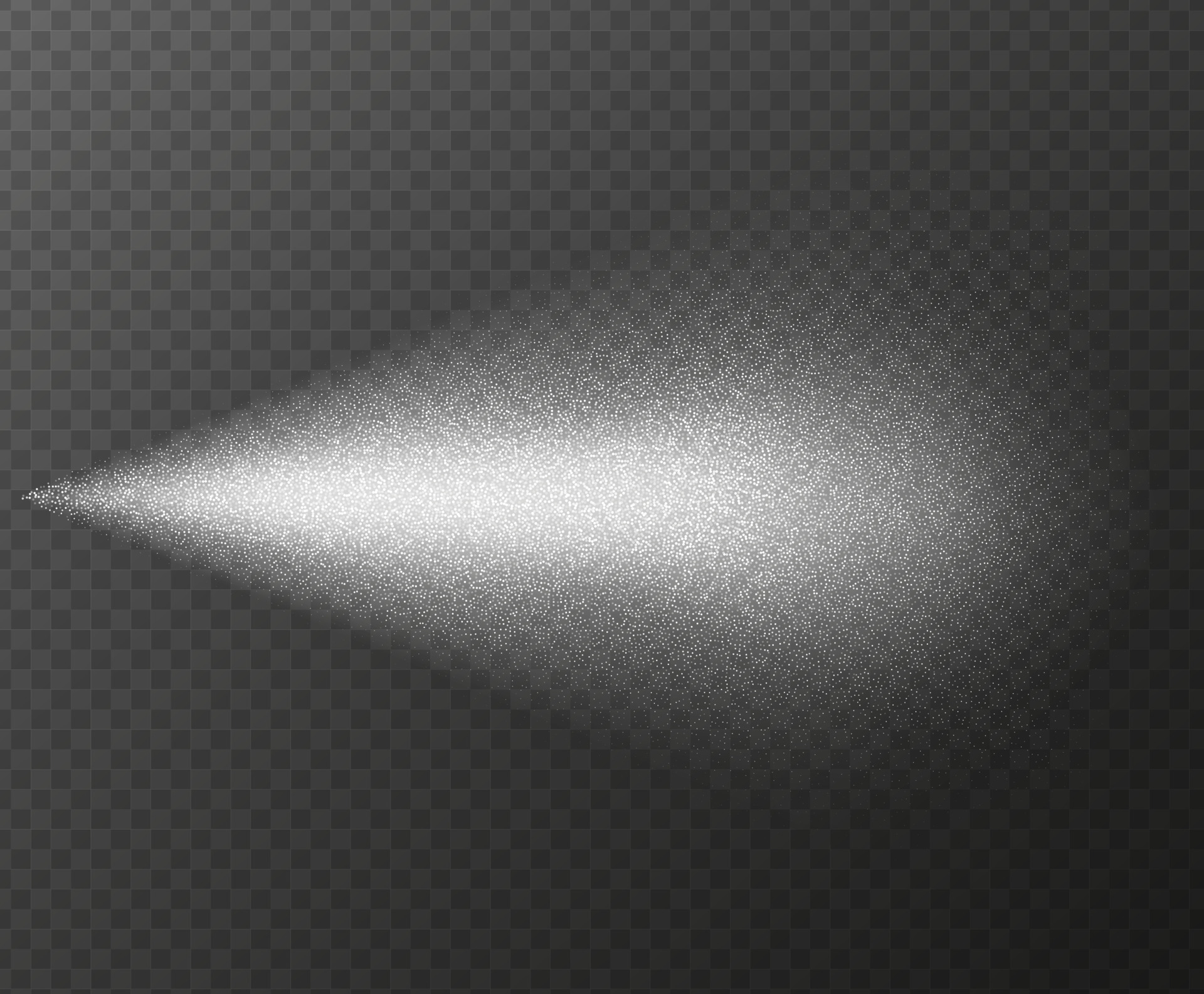 Realistic water spray effect isolated on transparent background