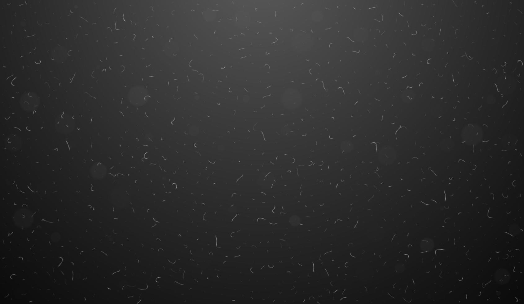 Macro dust particles flying over black background. vector