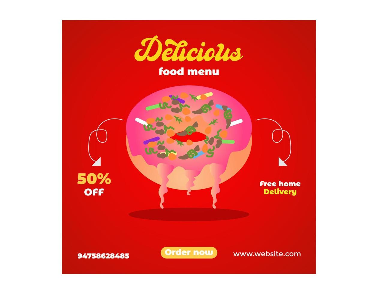 burger banner Pro vector