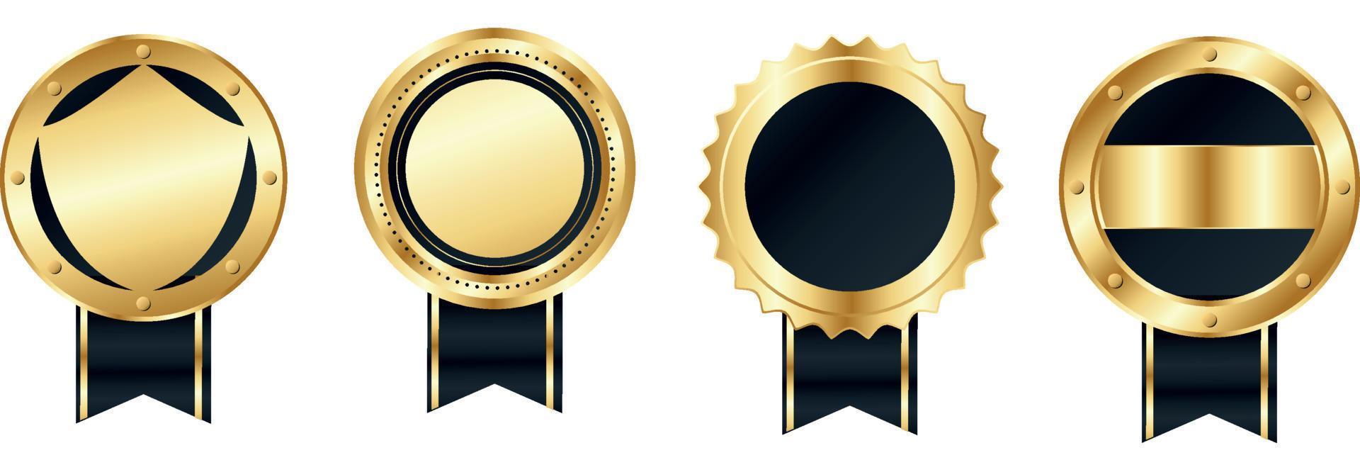 Premium quality golden emblem vector design