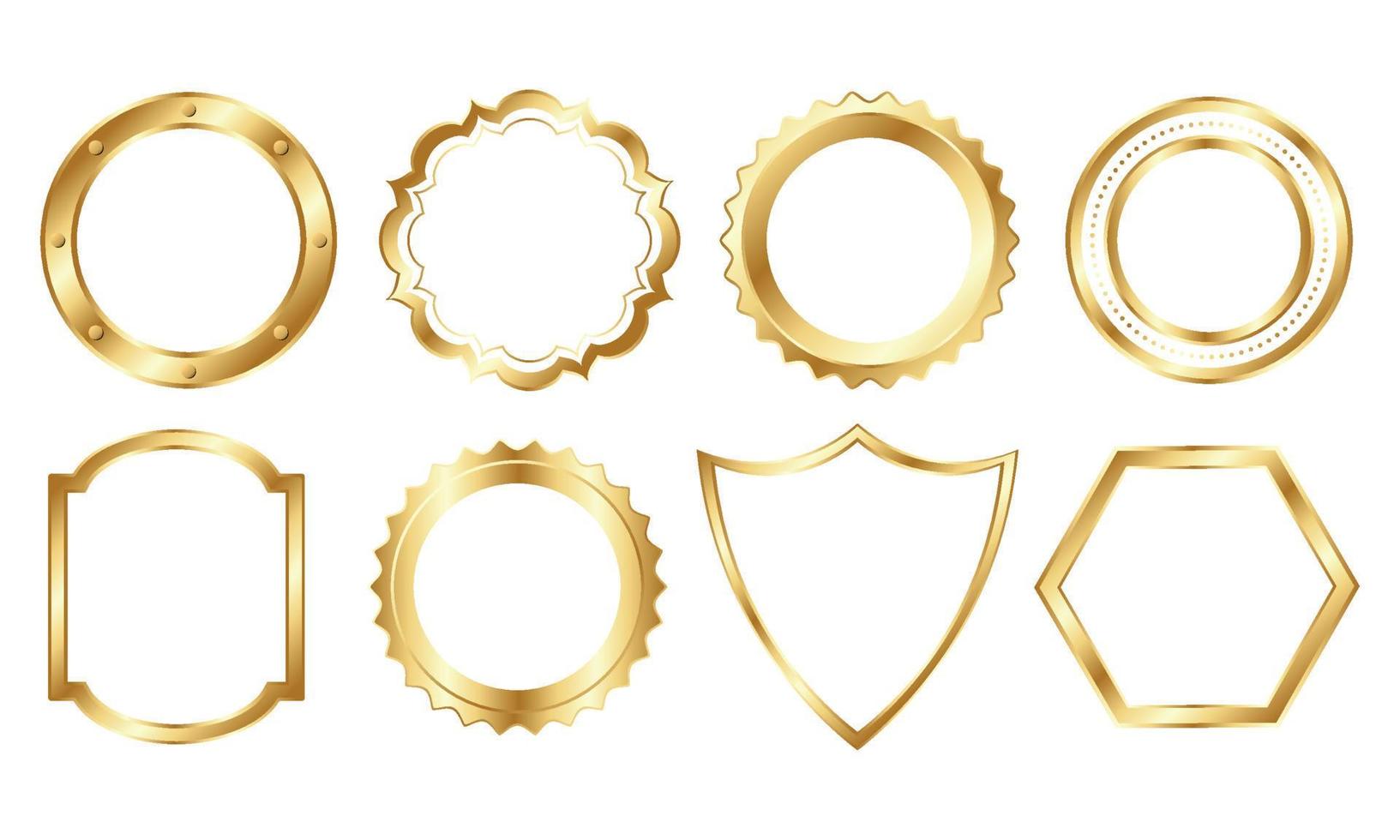 Golden frames vector colletion set