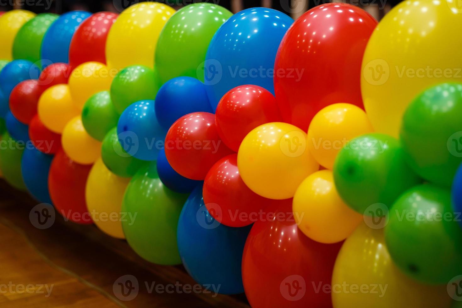 Balloons and colorful balloons with happy celebration party background photo