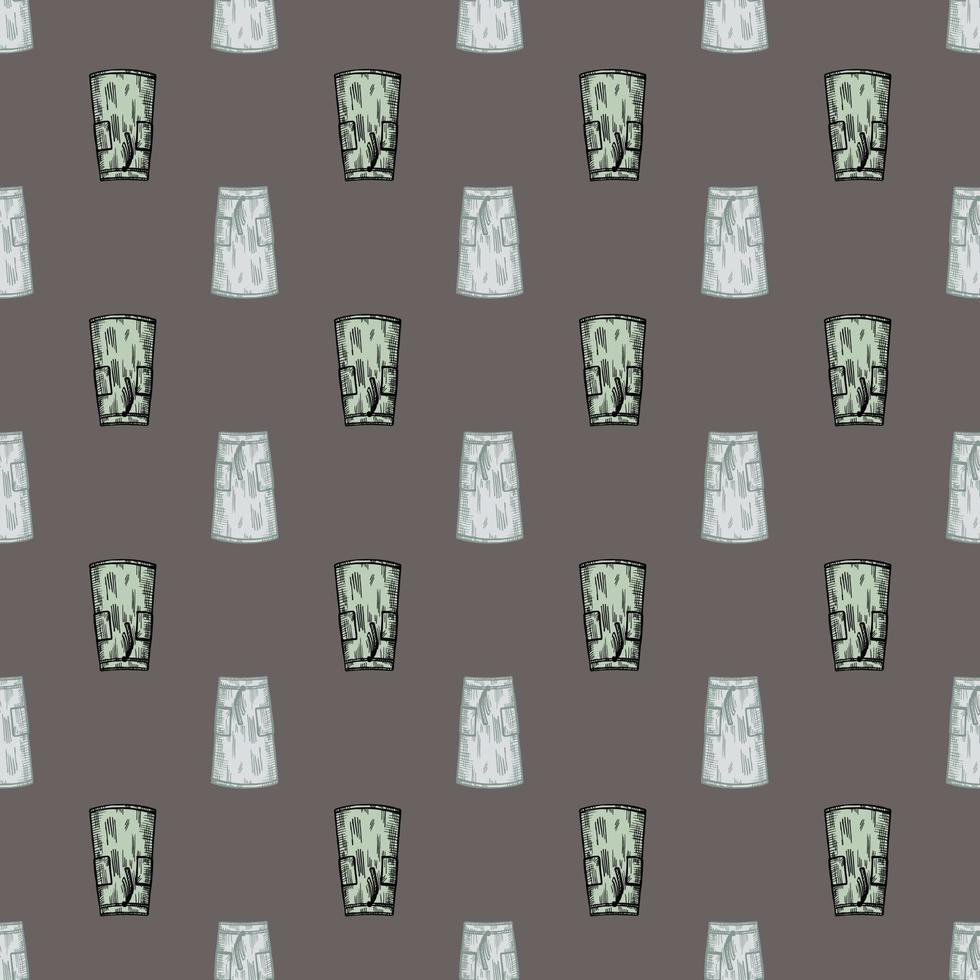Aprons engraved seamless pattern. Vintage background for kitchen in hand drawn style. Vector repeated texture for print, fabric, wrapping, wallpaper, tissue.