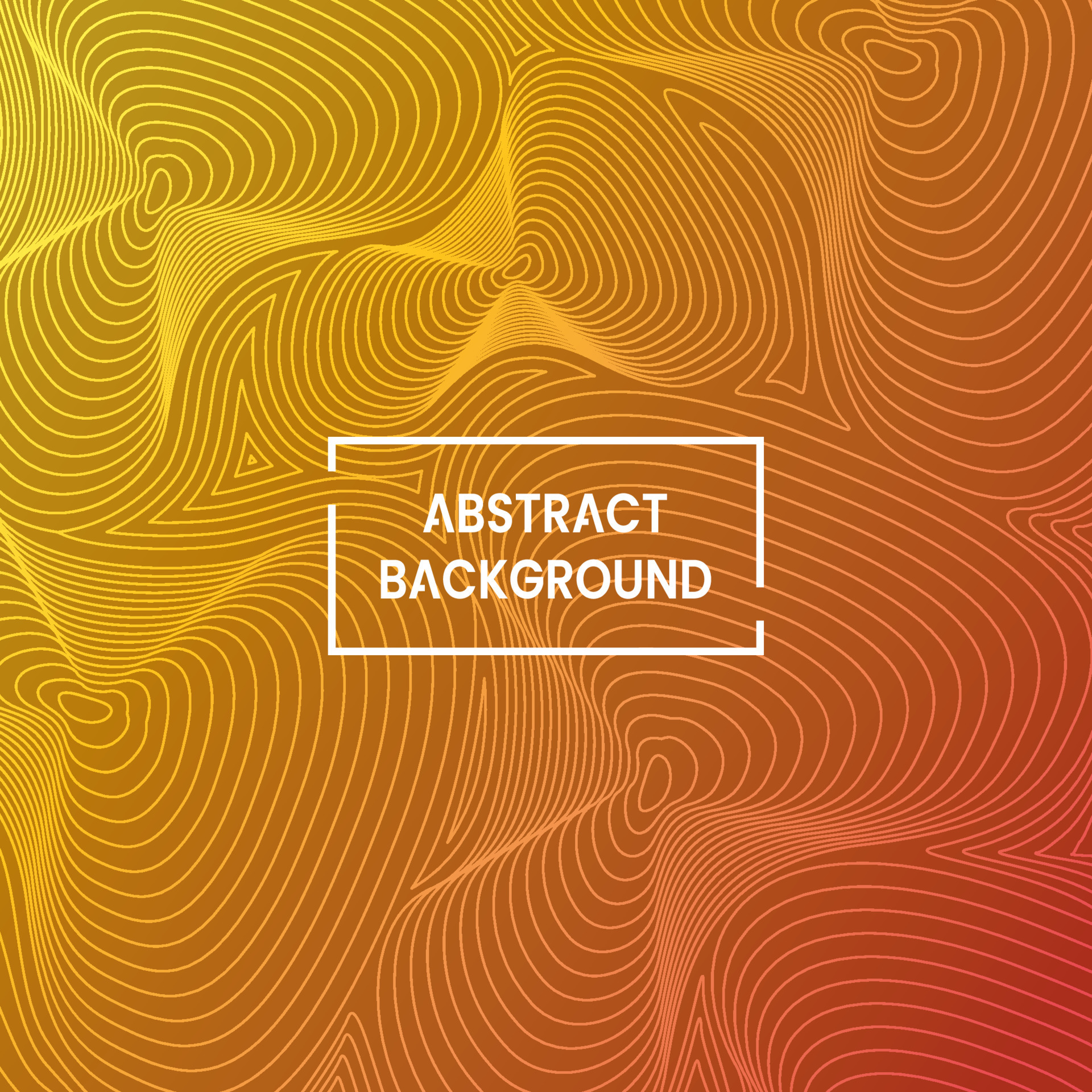 yellow and dark orange. topographic line pattern. abstract background