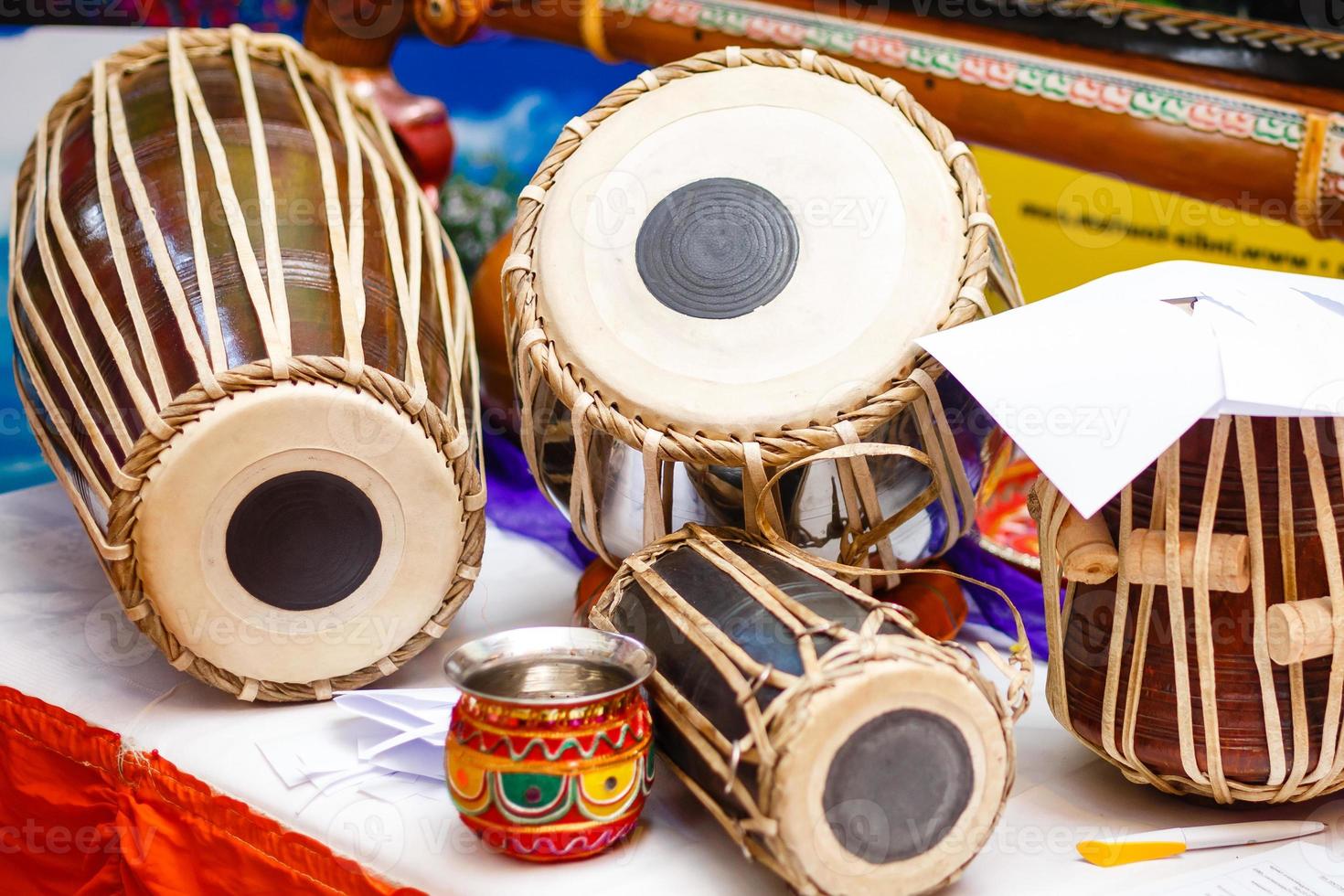 Variation of ethnic drums photo