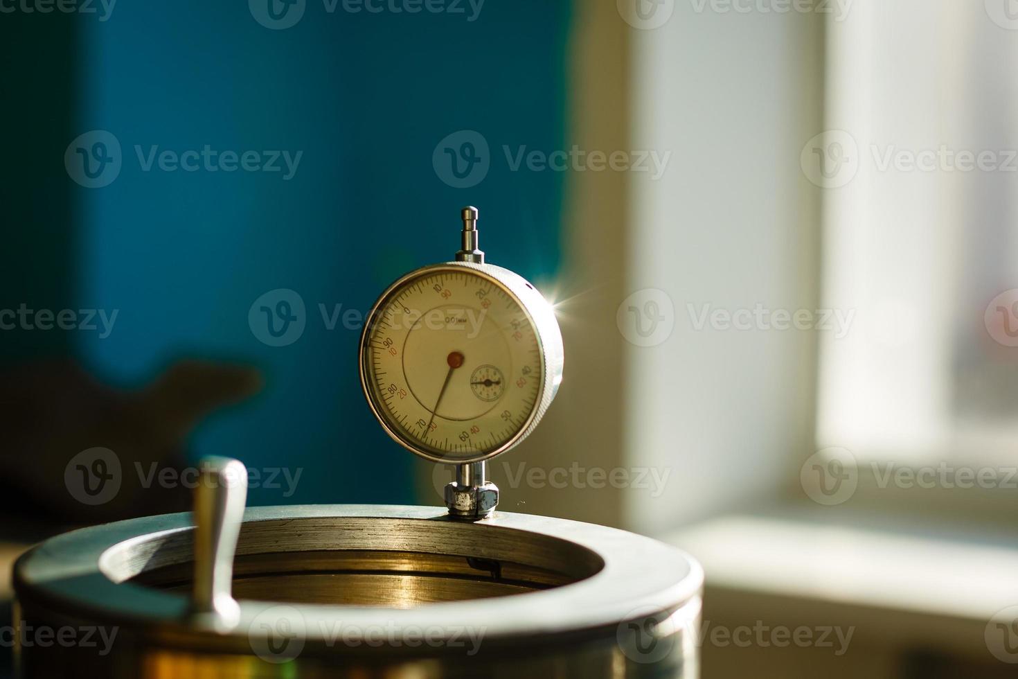 Close up of an old measurement meter photo