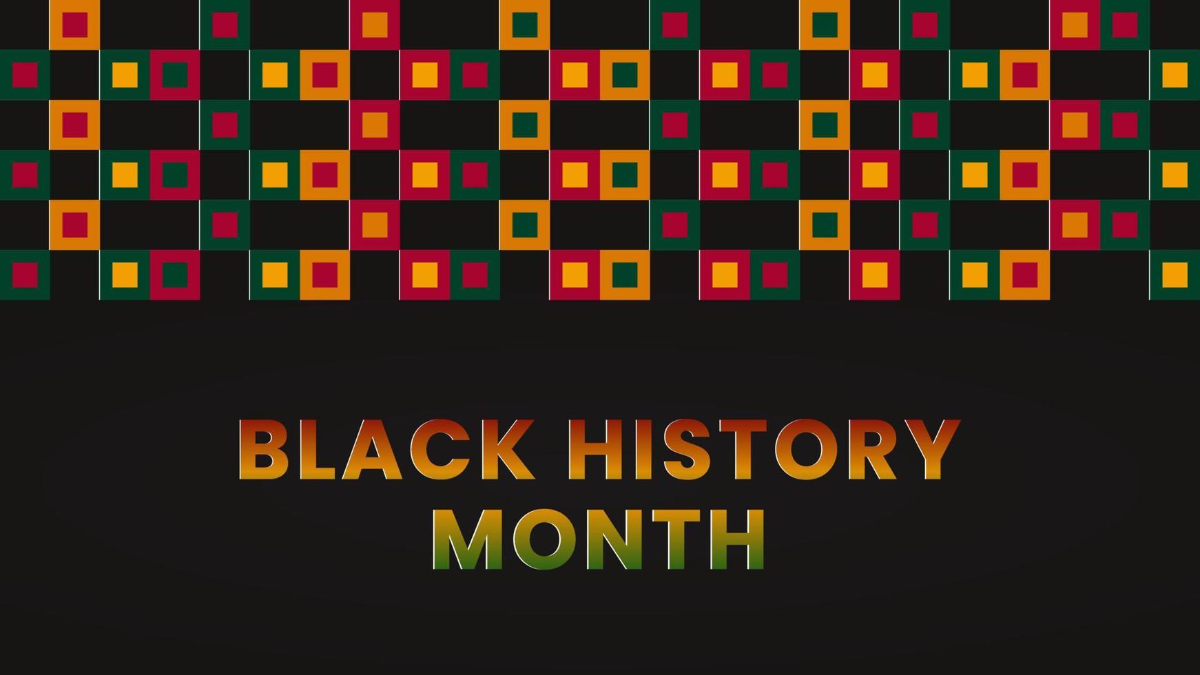 Black History Month background. African American History is celebrated annually in February. vector