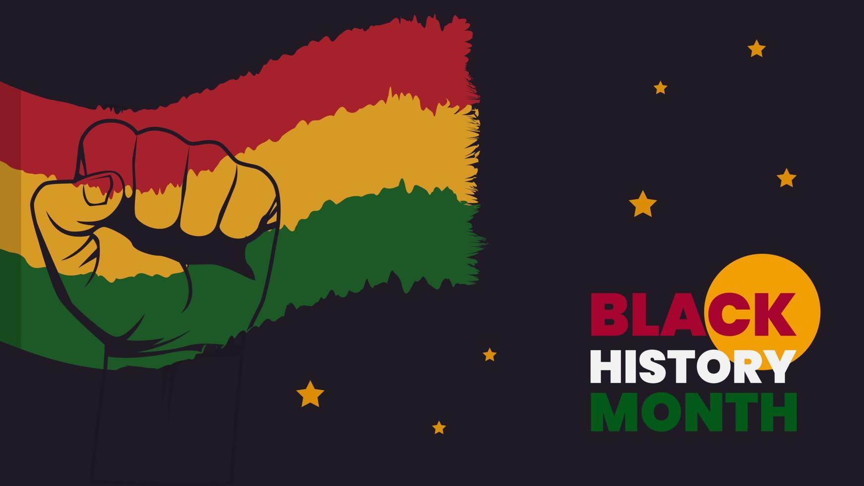 Black History Month background. African American History is celebrated annually in February. vector