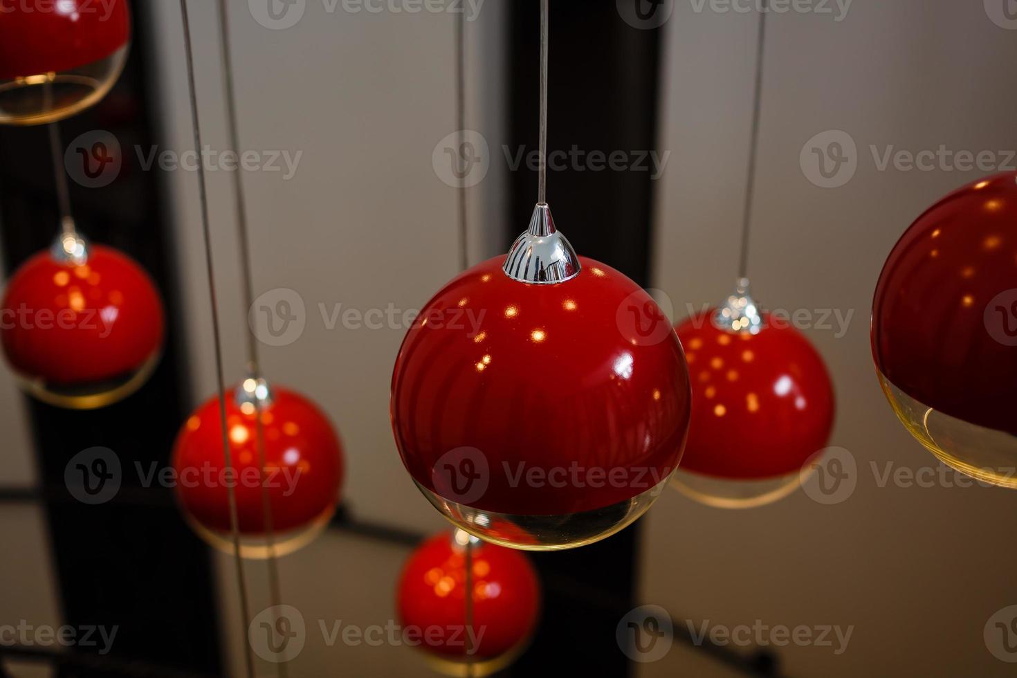 Red hanging lamps photo