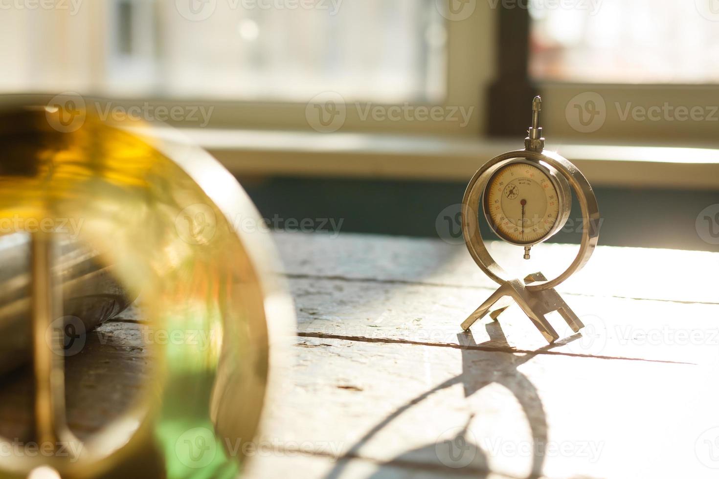 Close up of an old measurement meter photo