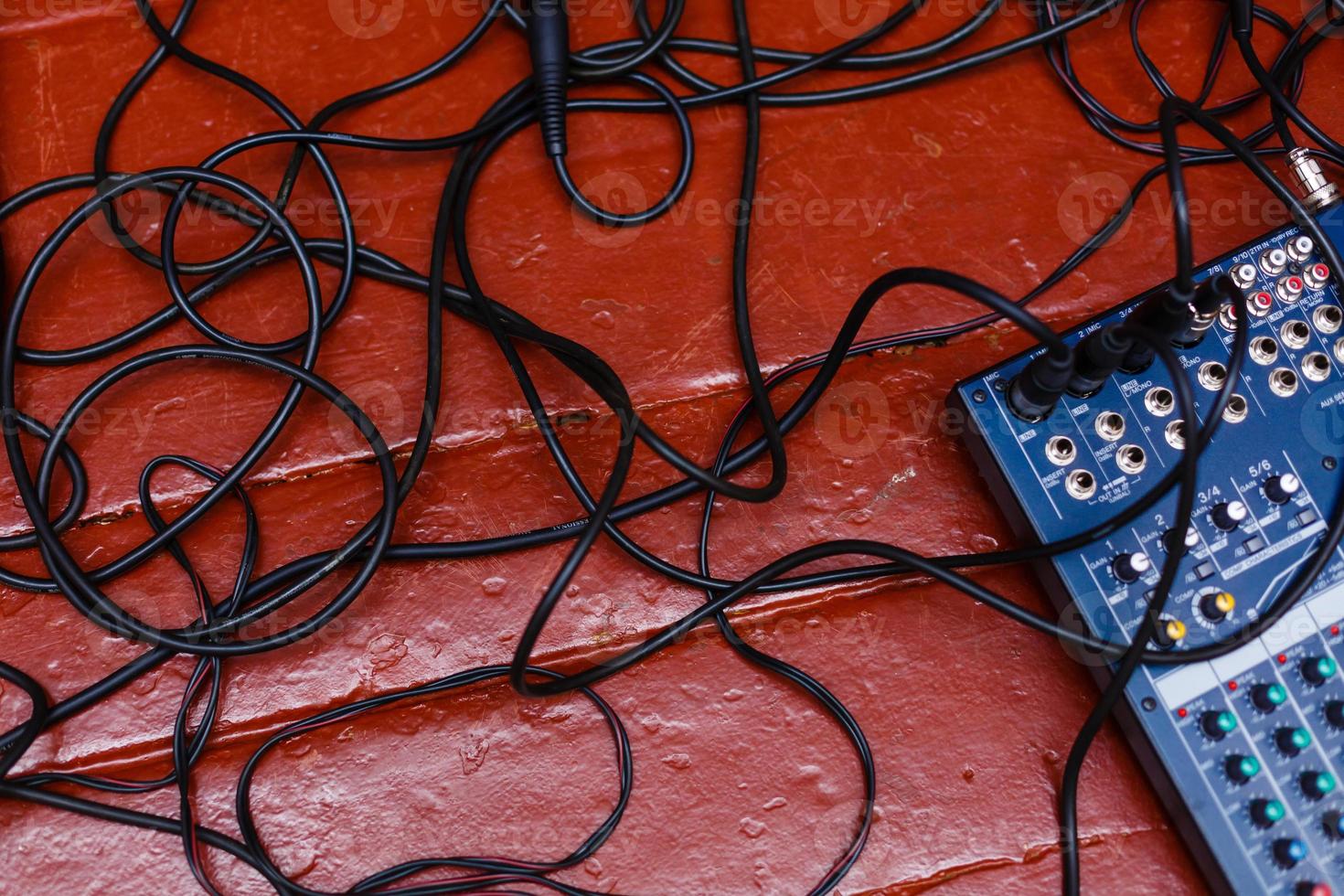 Special musical equipment for concerts organization of events sound equipment on site with photo