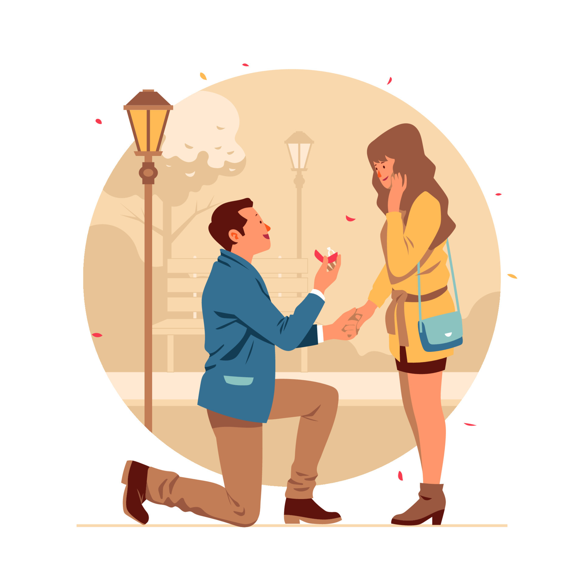 Wedding Proposal Concept 17462736 Vector Art at Vecteezy