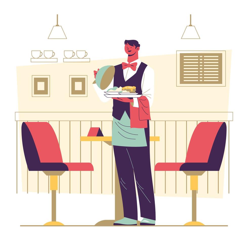 Food Servers Concept vector