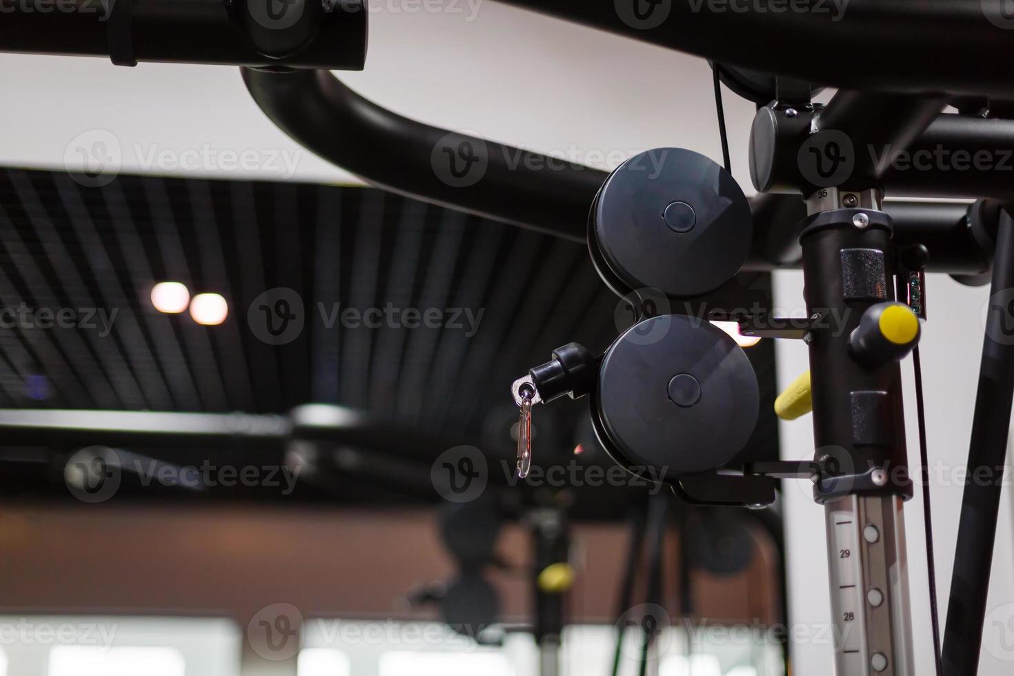 Close up train simulators and details in sporting room photo