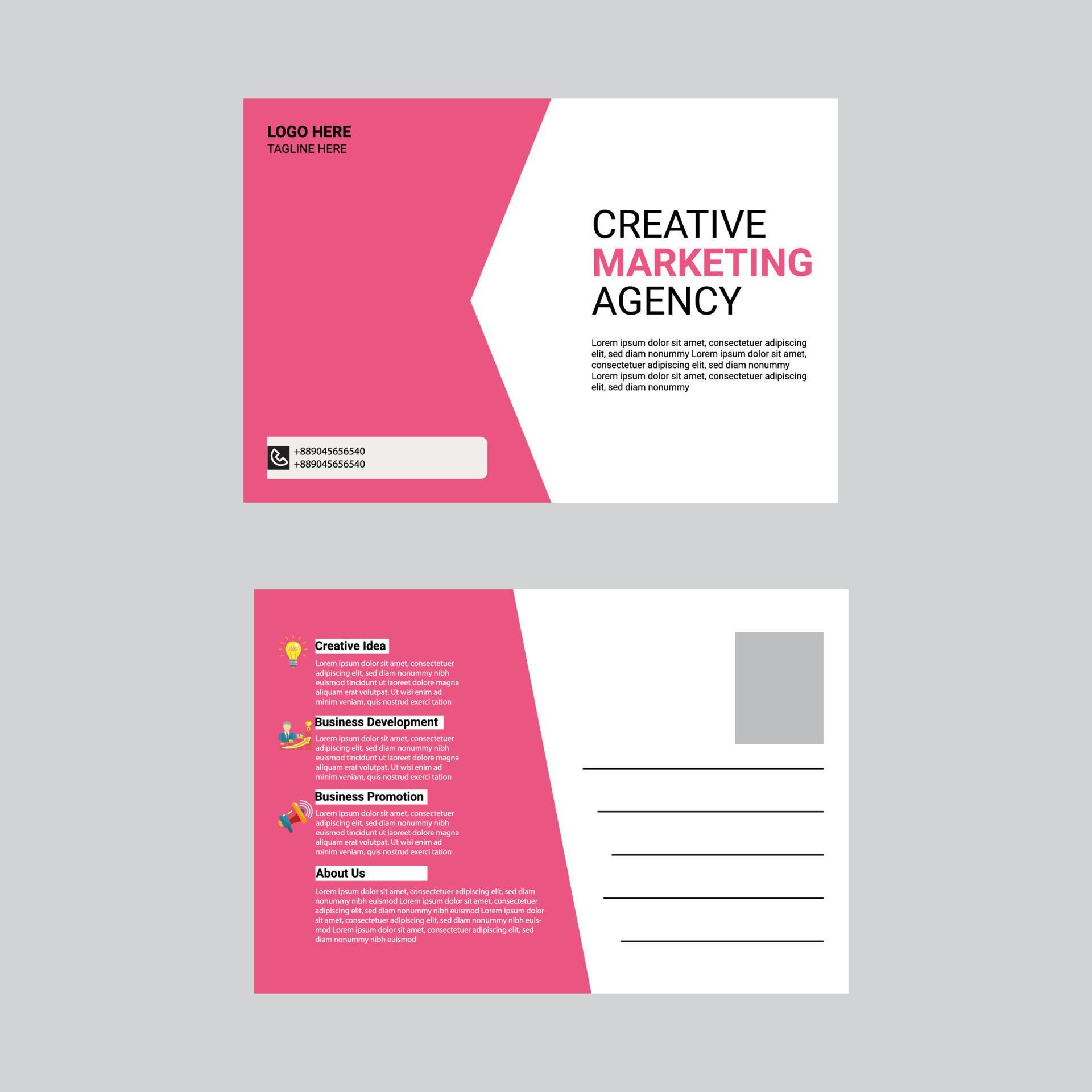 post-card-template-design-17463084-vector-art-at-vecteezy